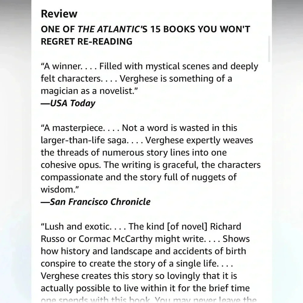 GUC paperback novel Cutting for Stone. - Picture 7 of 7